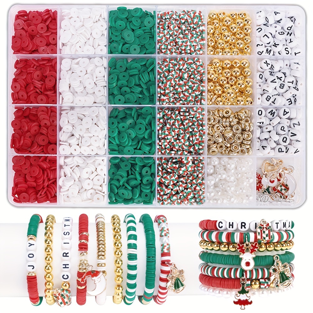 Christmas Themed Beads For Jewelry Making Assorted Crystal Colorful Polymer  Clay Jingle Bells Beads For Diy Bracelet Necklace Crafts - Temu New Zealand