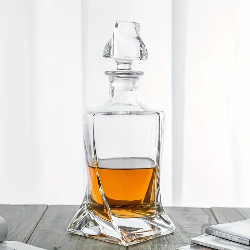 Whiskey Decanter With Glass Stopper ,25 oz Liquor