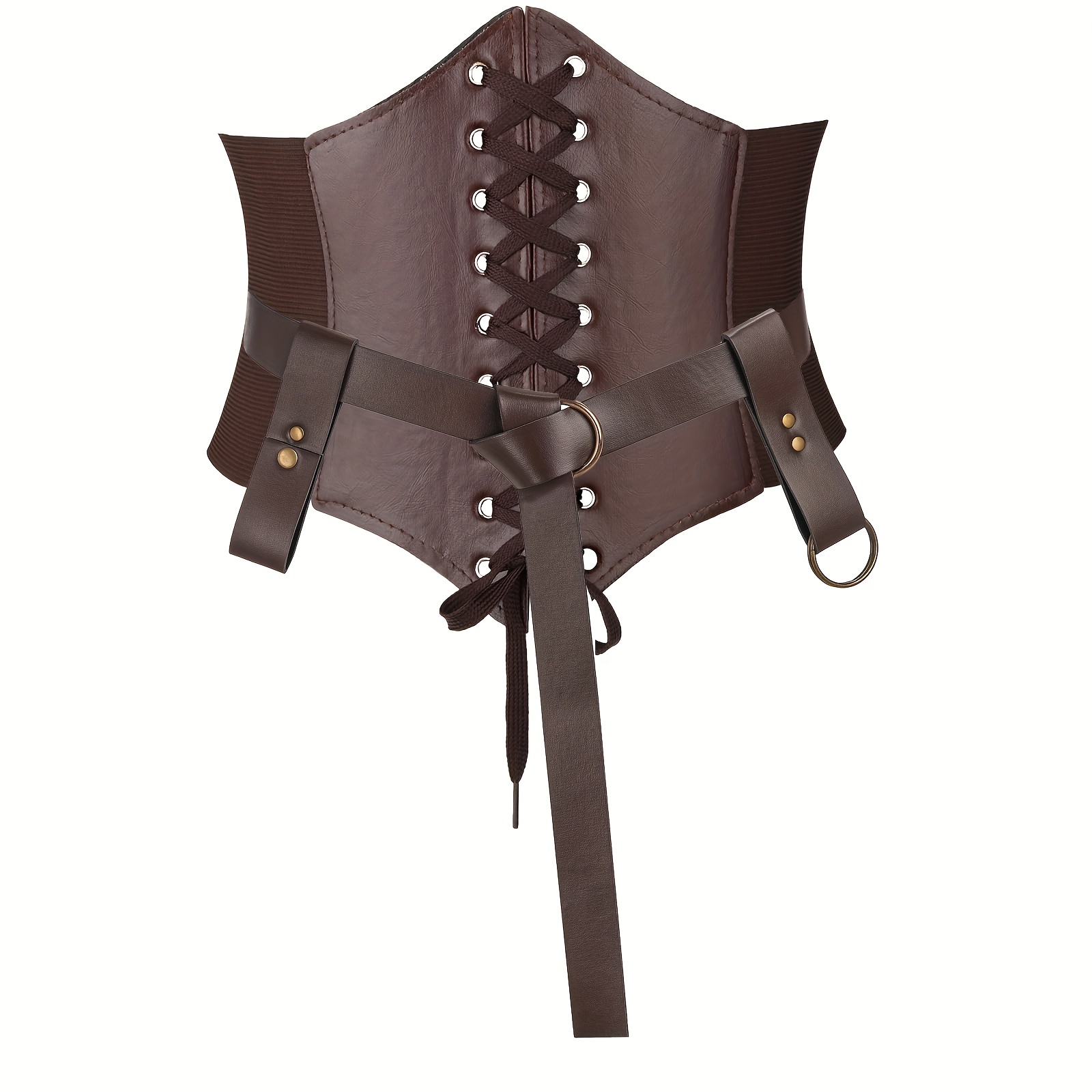 Medieval and Renaissance Store - Buckled Waist Cincher - Brown Leather