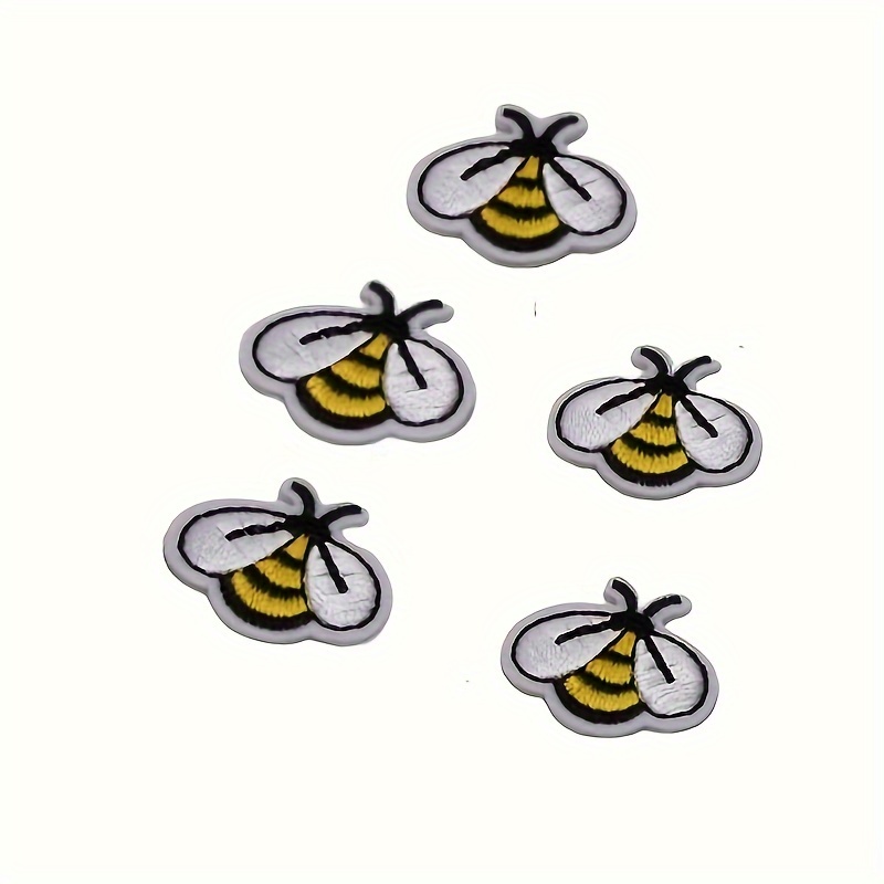Bee Flower Embroidered Patches Bees Sunflower Daisy Shape - Temu