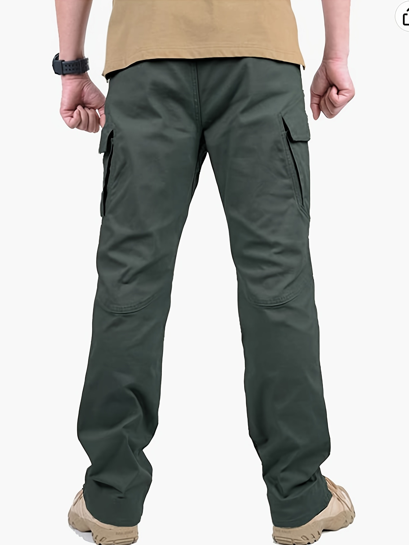 Cargo/ Combat Pant Joggers With Zipper - Green