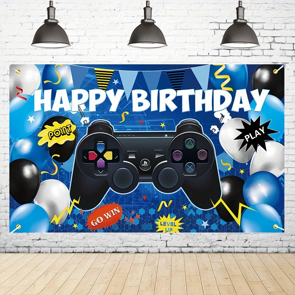 1pc Juego Decoración Fiesta Cumpleaños Gaming Feliz - Temu Chile