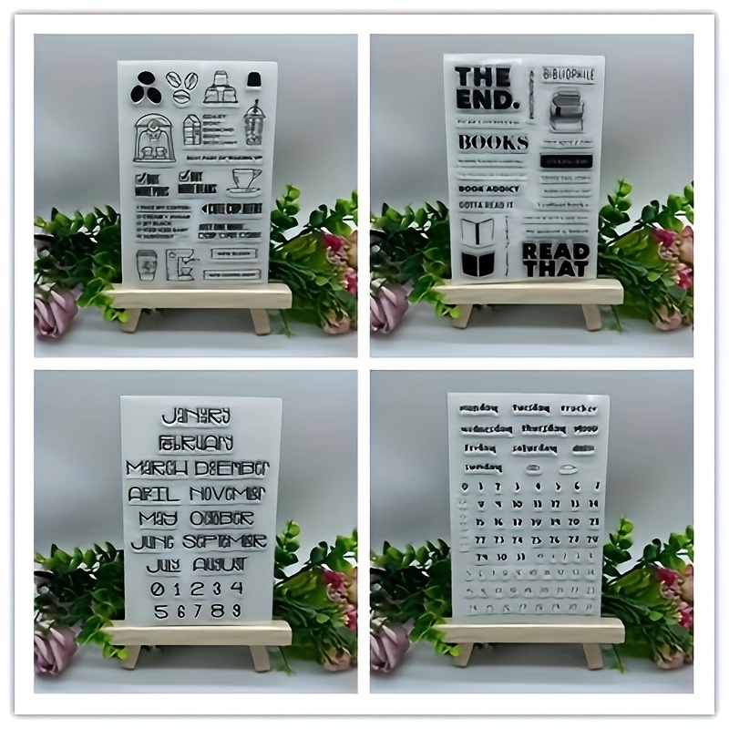 Book Retro Rubber Clear Stamp Transparent Stamp For - Temu