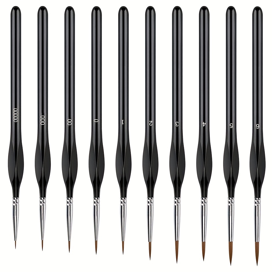 10pcs Small Fine Tip Paintbrushes Micro Detail Paint Brush Set