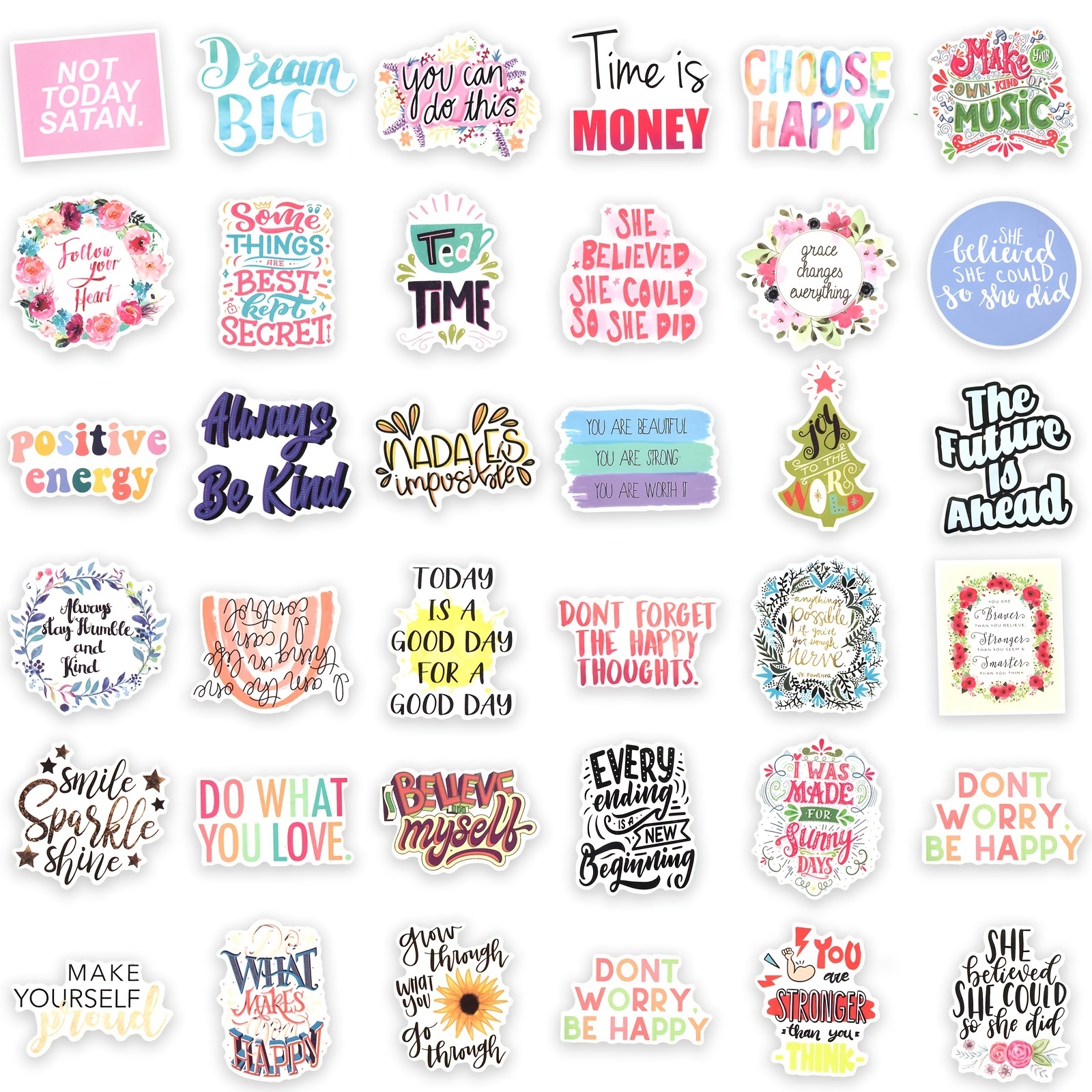 100pcs Inspirational Quote Stickers,Motivational Stickers For Adults  Teachers,Inspirational Stickers For Vision Board Journaling  Scrapbooking,Positive