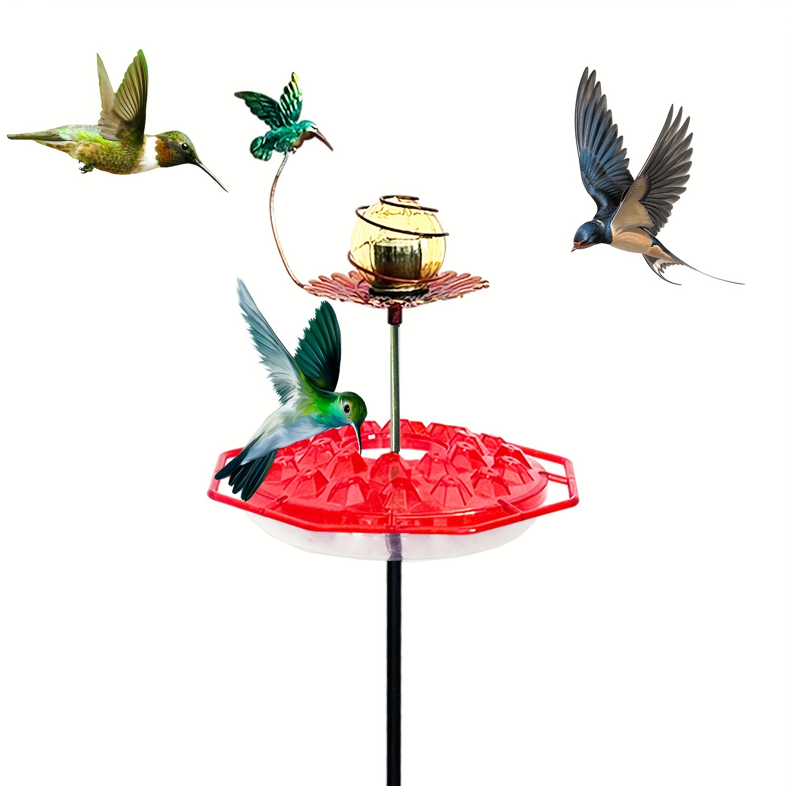 Mangeoire à colibri créative avec ventouse, décoration de fenêtre