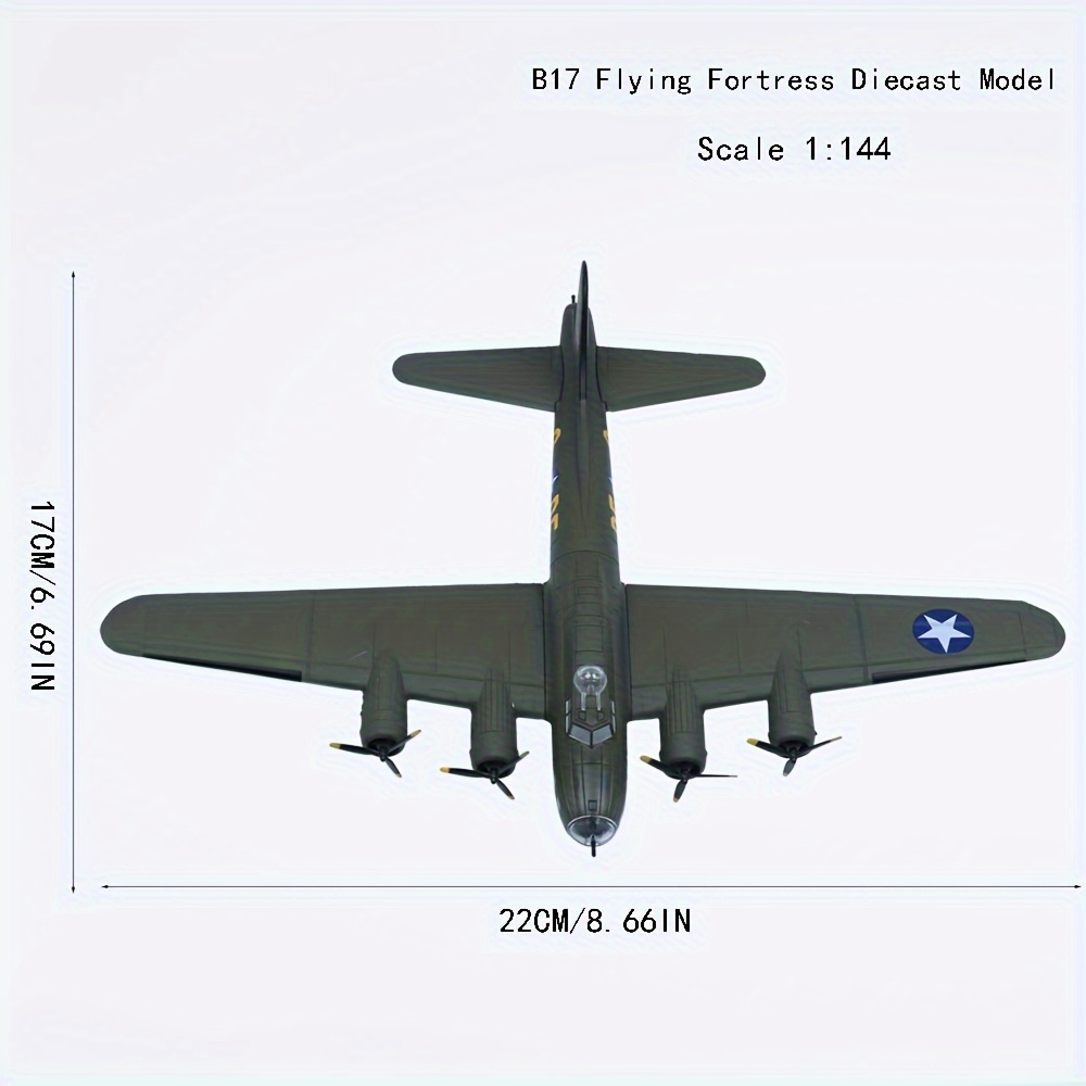 1/144 B17 フライングフォート重爆撃機航空機モデル軍用機ダイキャストモデルコレクションとギフト用