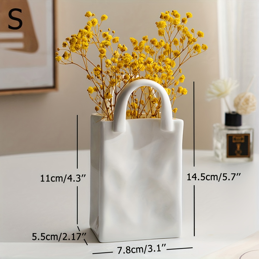 Handbag Ceramic Vase, Home Decor Vases