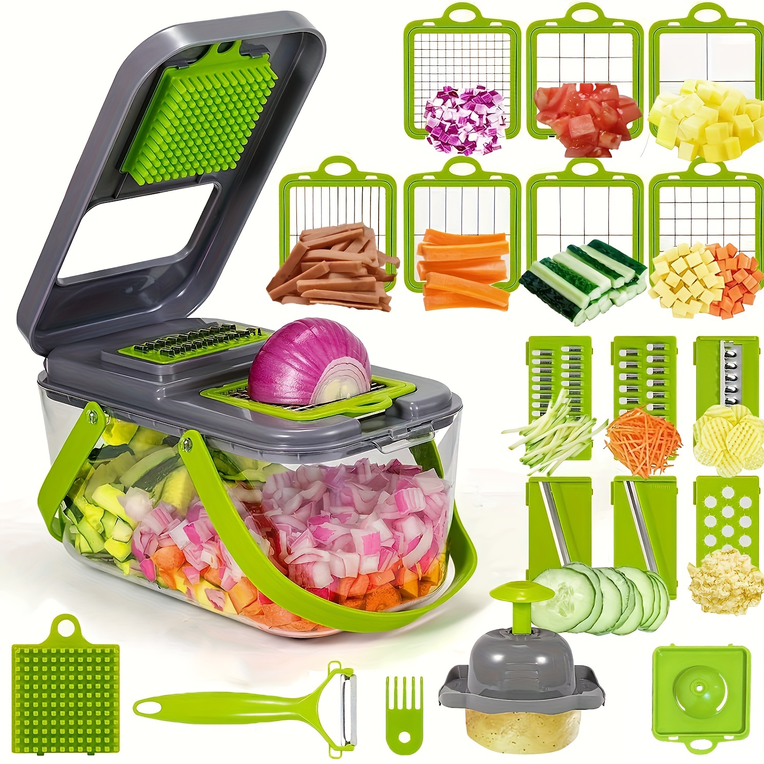 Vegetable Chopper, Multifunctional Fruit Slicer, Manual Food