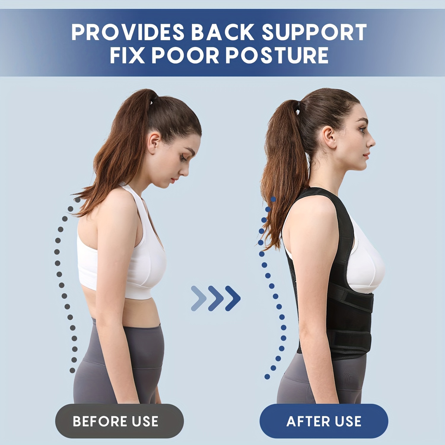 Quintistix - [New 2024] Posture Corrector - Back Brace for Men and Women -  Adjustable Upper Back Brace - Neck, Shoulder and Back Pain Relief- Ultimate