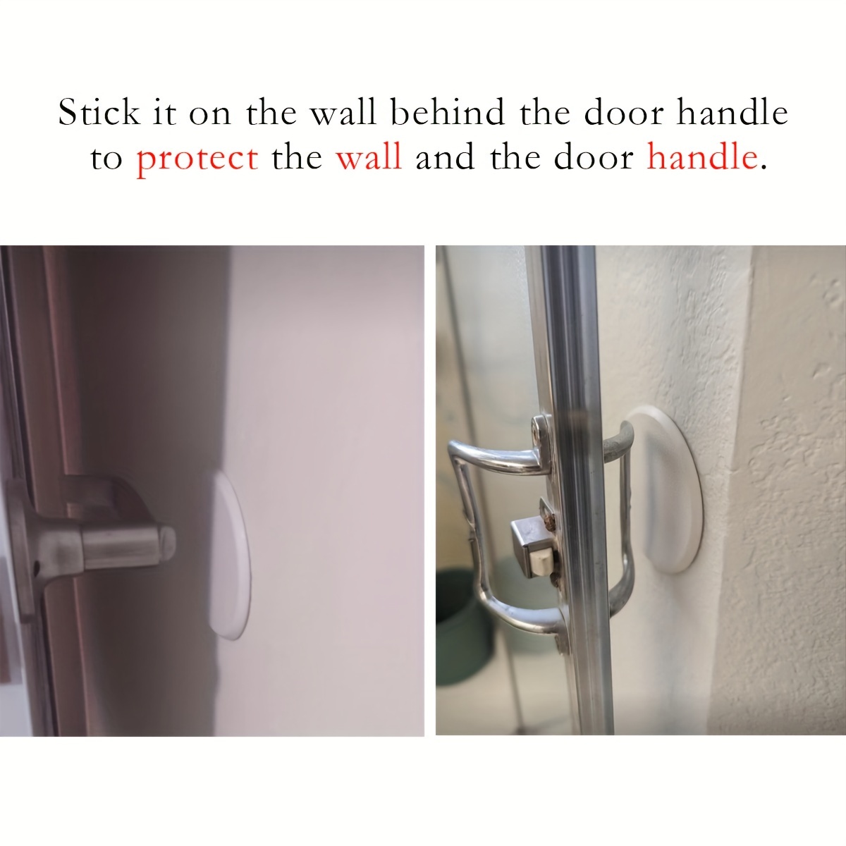 Protector de pared para tope de puerta, protector de pared de silicona para  pomo de puerta, silenciador de parachoques autoadhesivo para paredes del