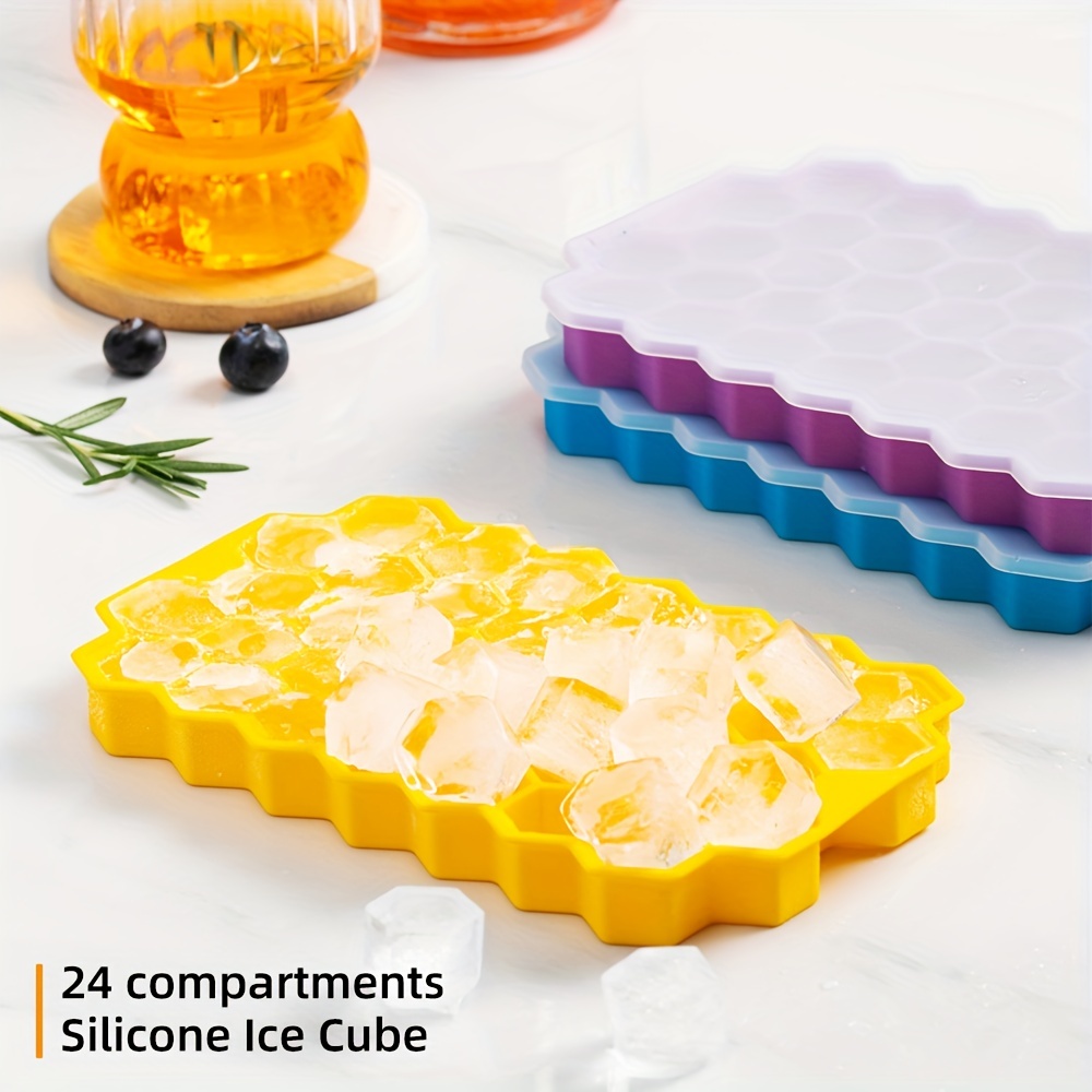 DRINKSPLINKS T Ice Tray and Mega Cube Mold - Silicone Ice Cube Mold Trays  for Freezer with