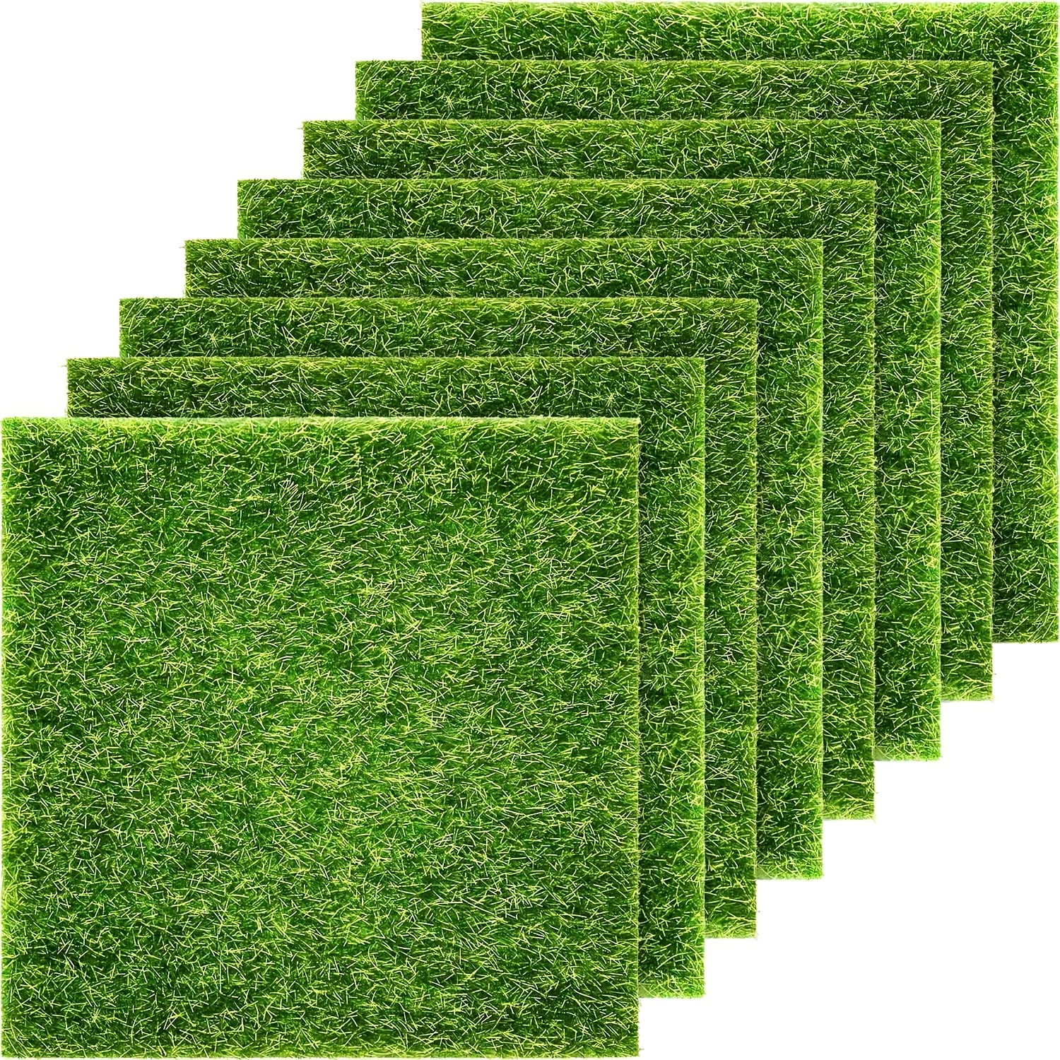 Tapete de musgo falso, 2 piezas, tapete de musgo artificial, panel de pared  de musgo verde falso, plantas de jardín, adorno de hierba para el hogar