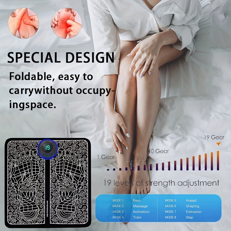 Ems Pulse Foot Massage Pad Foot Bioelectric Acupoint - Temu