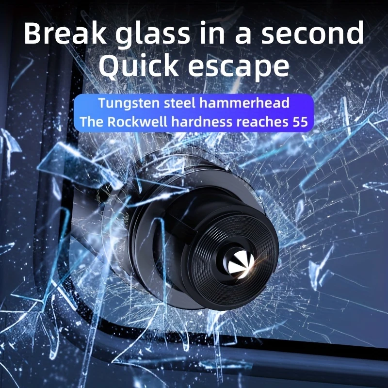 autoveiligheidshamer - noodraambreker & veiligheidsgordelsnijder, aluminium sleutelhanger ontsnappingsgereedschap, noodontsnappingsgereedschap voor autos 6