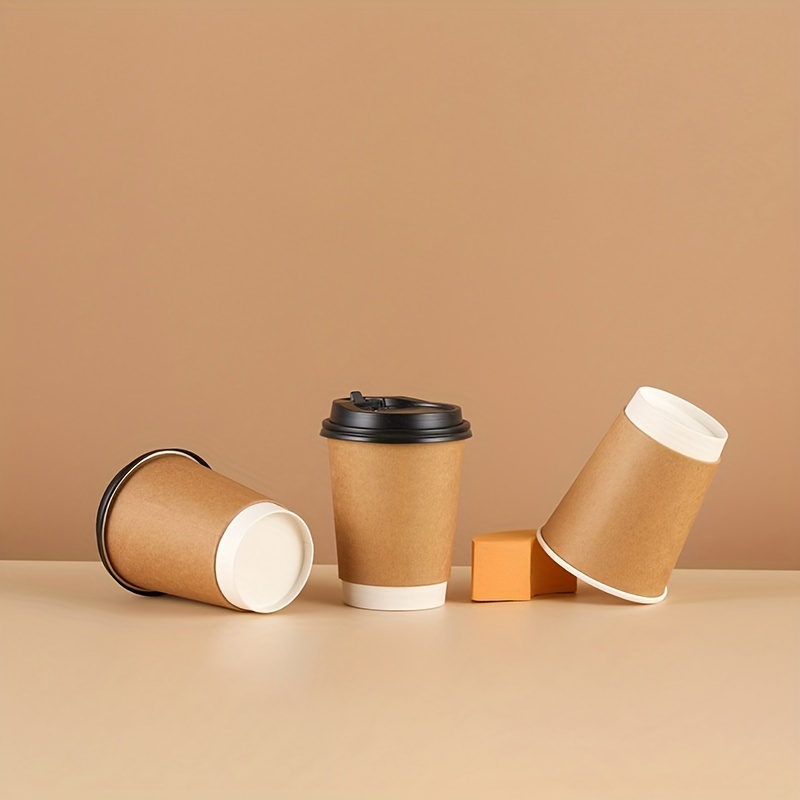 Christmas Paper Cups Disposable Ripple Hot Cups Double Wall - Temu