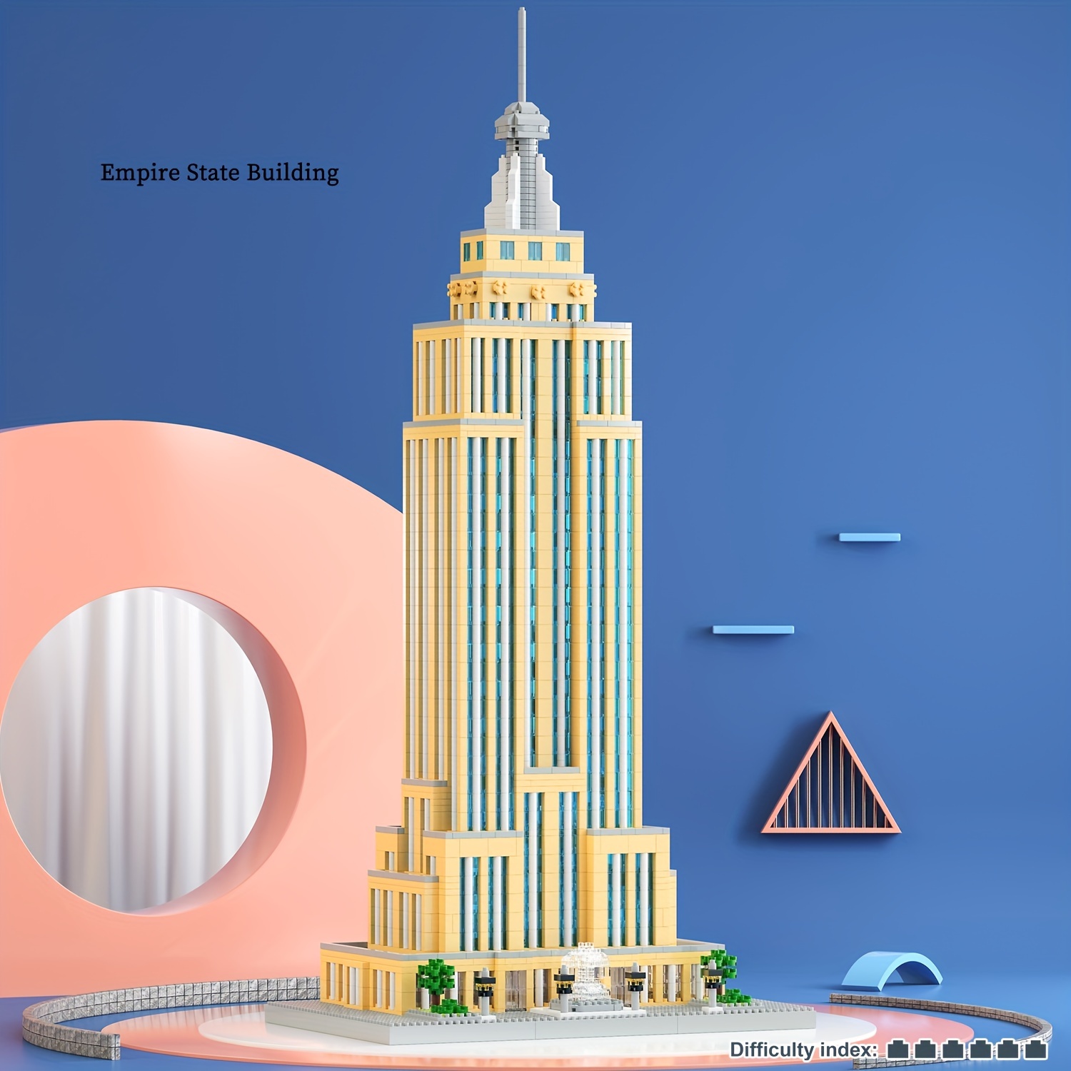 

3819pcs Empire Building Building Model, High Difficulty Small Assembled Building Blocks Toy Model Ornament Gift For Friends