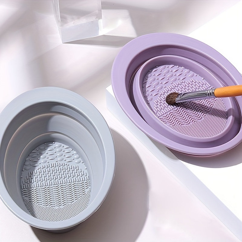 Pinceau de maquillage en Silicone en forme d'oeuf outils de nettoyage  lavage rapide pinceaux à paupières à sourcils cosmétiques outil de  nettoyage