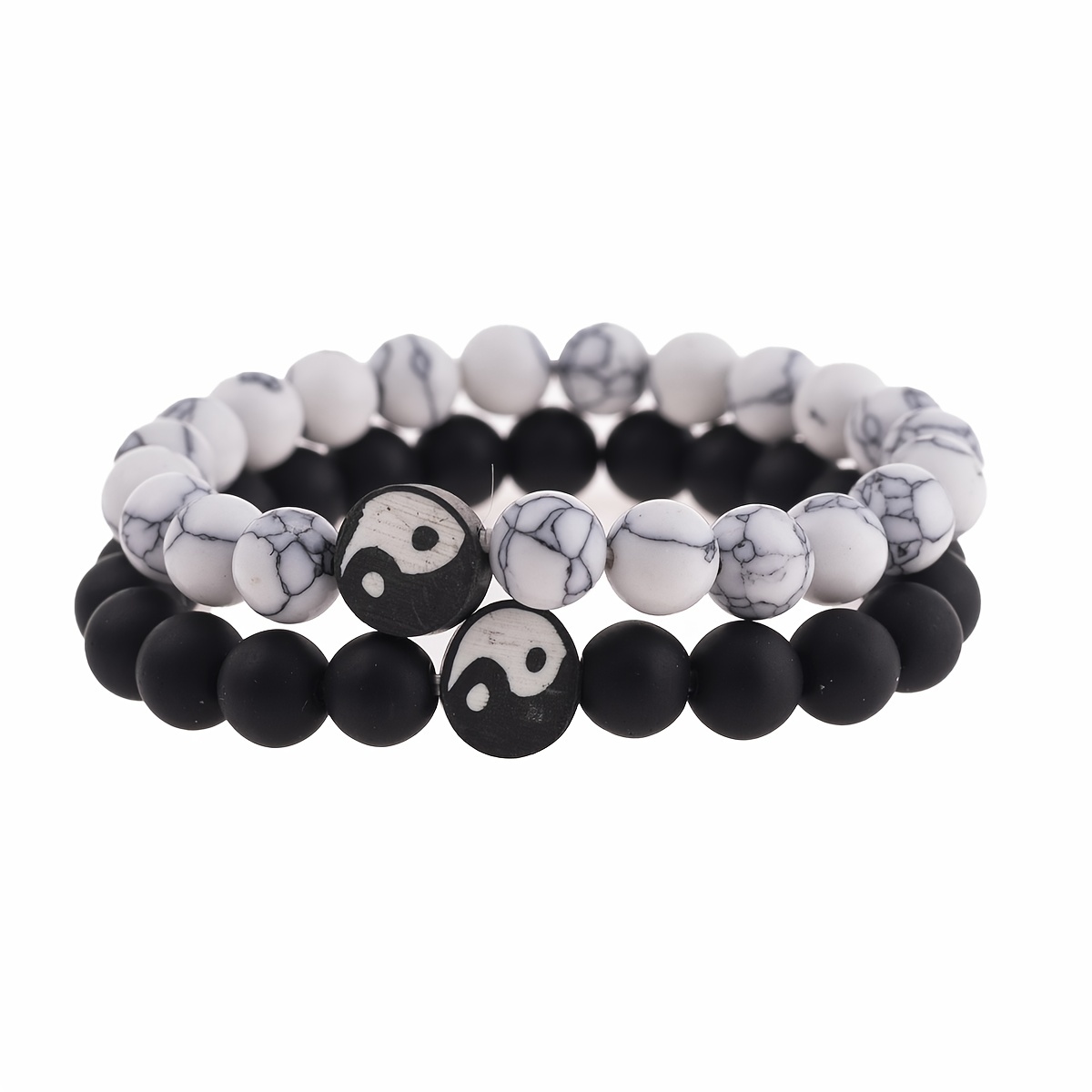 Yin Yang Charm Couple Bracelet Set