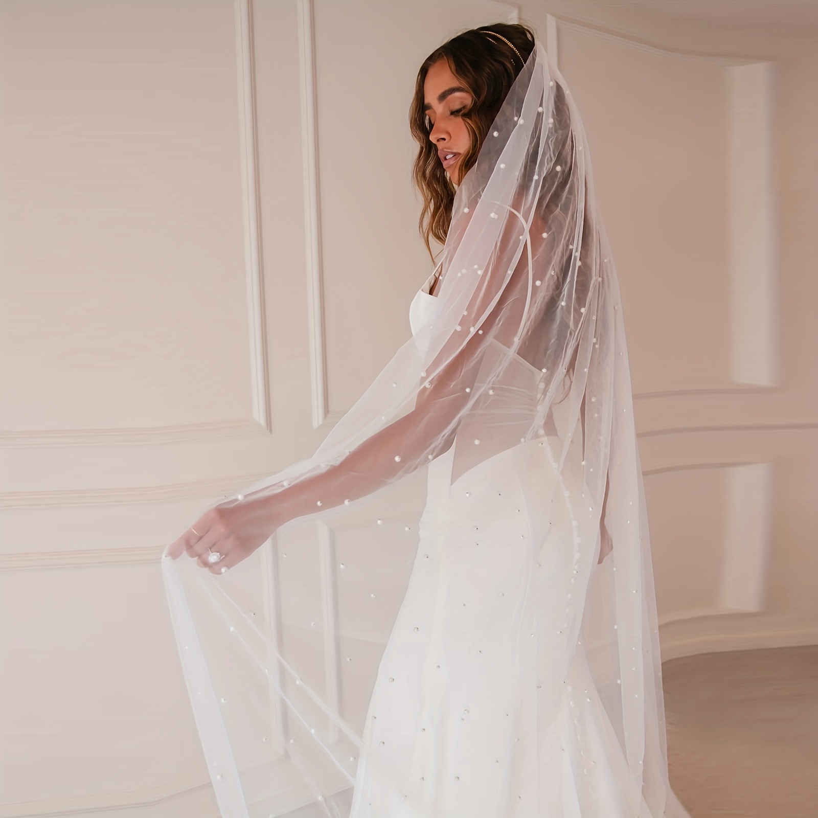 Pearl Veil  Elegant bridal veils, Wedding veils, Pearl veil