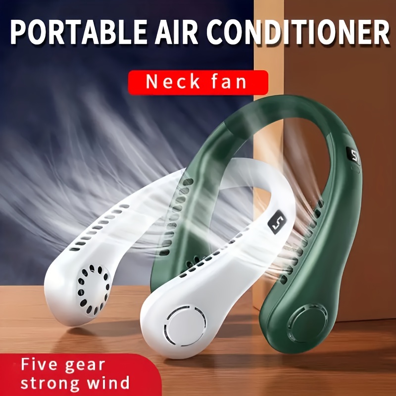 Ventilateur de tour de cou mains libres, ventilateur personnel mains  libres, conception de casque Mini ventilateur de tour de cou rechargeable  USB portable portable 