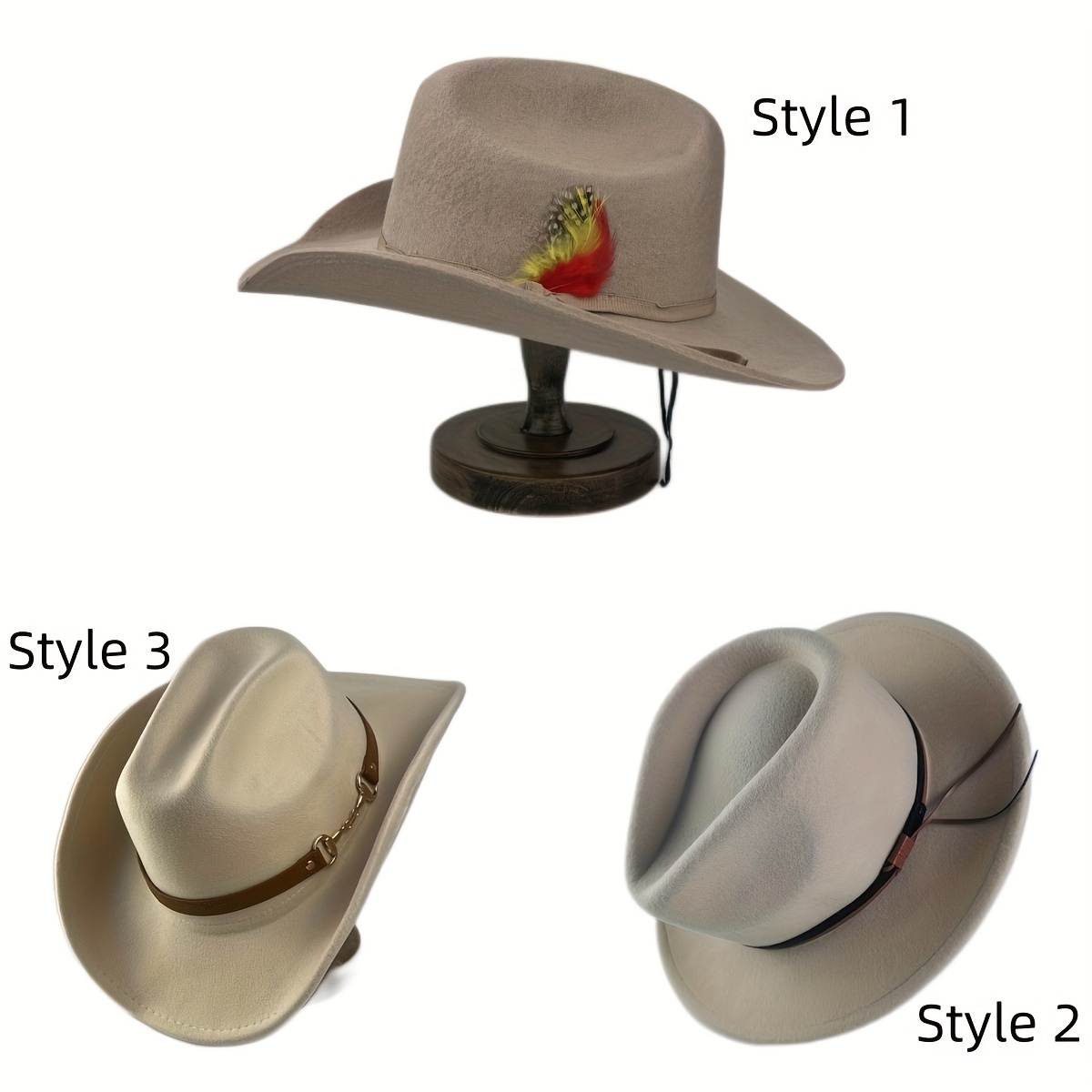 1pc Unisex Breathable Sunshade Cowboy Hat With Bow Feather Belt