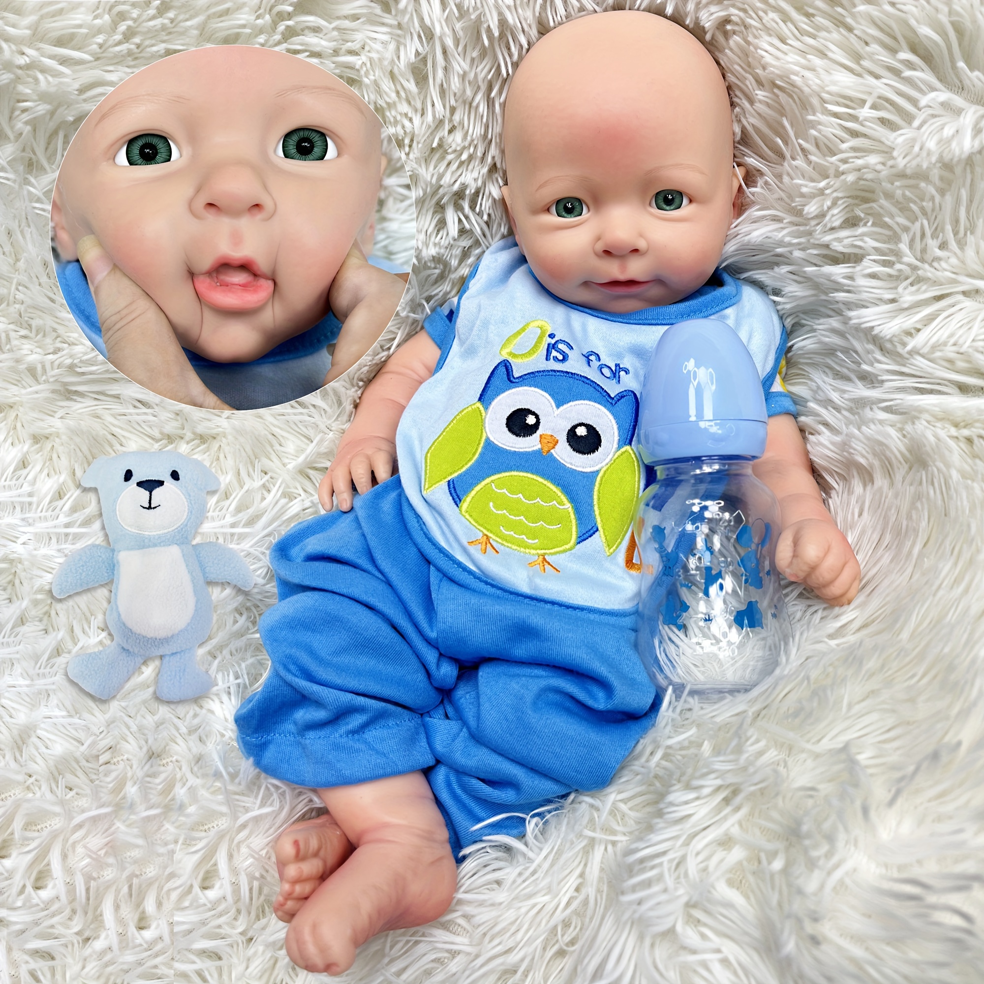 Muñecas de bebé Reborn realistas de 20 pulgadas, de silicona, ojos de  cuerpo completo, muñecas Reborn anatómicamente correctas, lavables