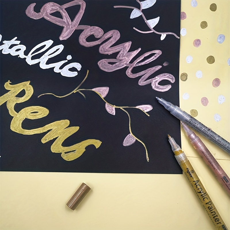 Water Based Color Gold Silver Rose Gold Acrylic Paint Marker - Temu