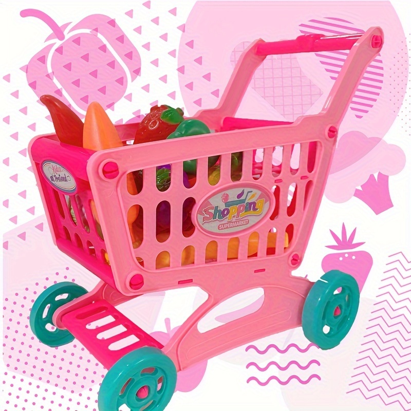 1Pc Kids Mini Supermarché Chariot Jouet Enfants Simulation Panier