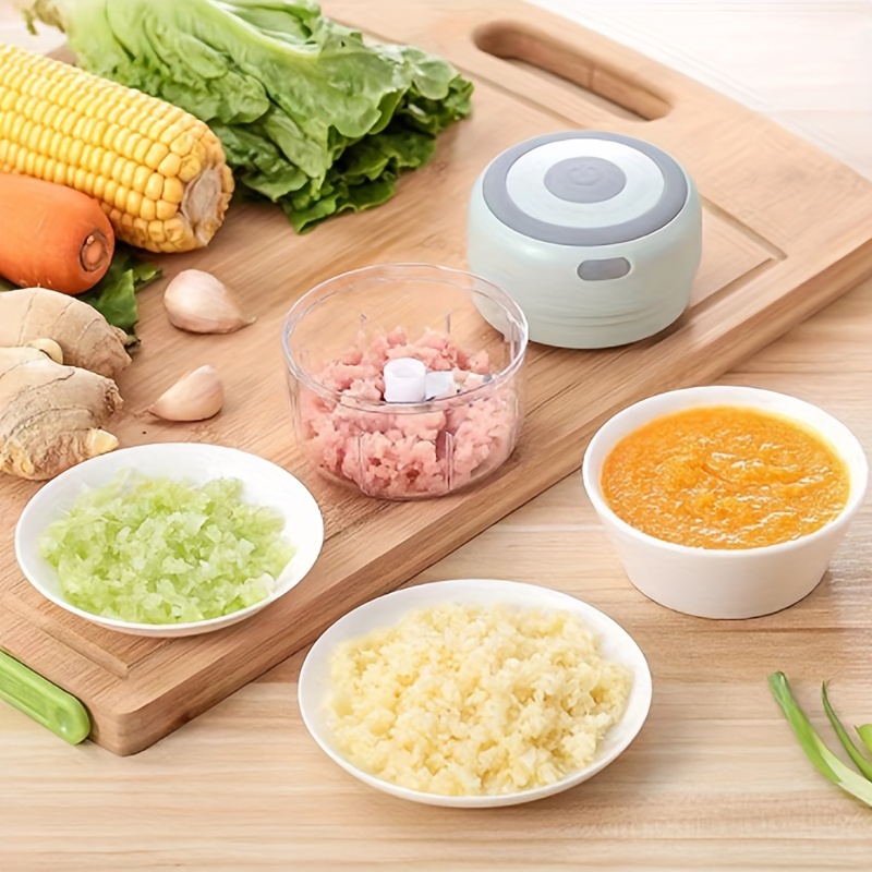 Electric Mini Vegetable Chopper, Food Chopper, Garlic Slicer Veggie, Salad,  Lettuce, Onion, Chili Crusher, Tomato Dicer Chopper Cutter & Ginger Meat