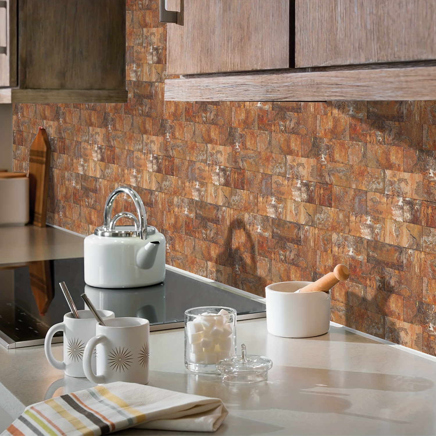Adesivo per piastrelle Cucina, bagno, pavimento, parete Peel n Stick  impermeabile e rimovibile: A65 -  Italia