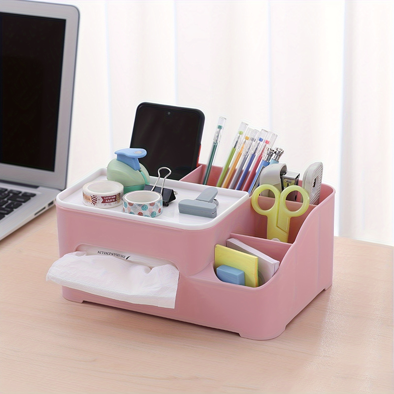 Multi-functional Dust-proof Wet Tissue Box With Cover, Desktop Tea