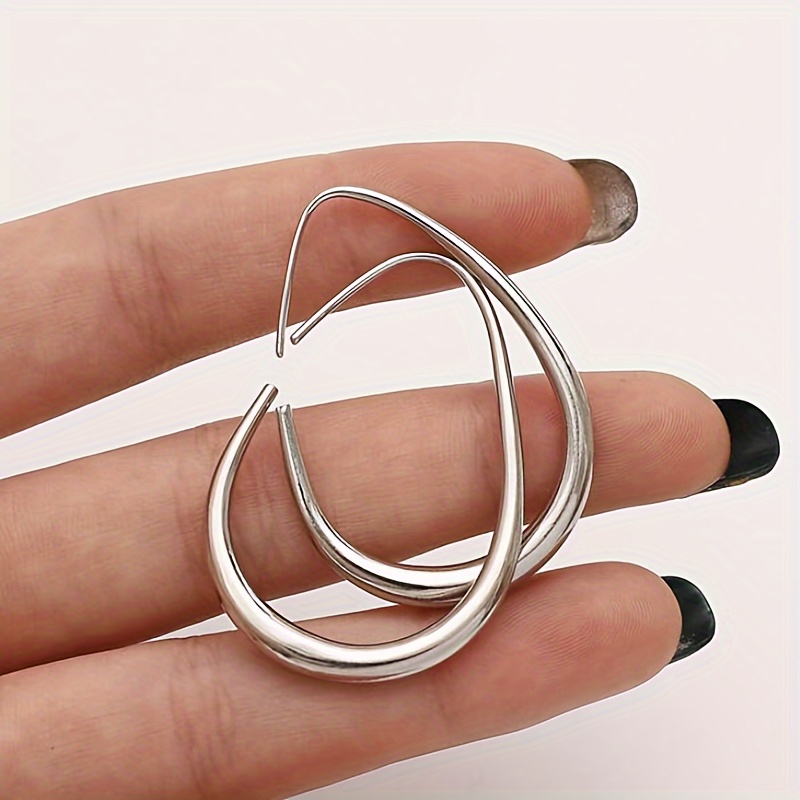 Women's Teardrop Hoop Earrings