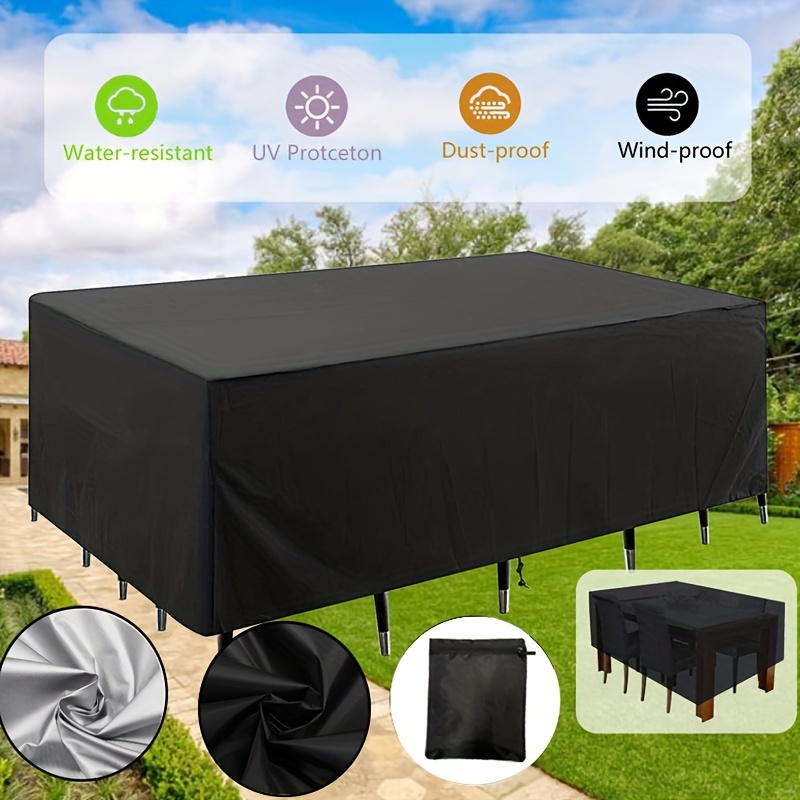 Funda Muebles Jardin Impermeable Exterior Pequeño Restaurante Fundas para  Mesa, 420d Oxford Tela Patio Cubiertas de Muebles Impermeable Rectangular  Fundas de Mesa - Negro (Size : 213x132x74cm) : : Hogar y Cocina