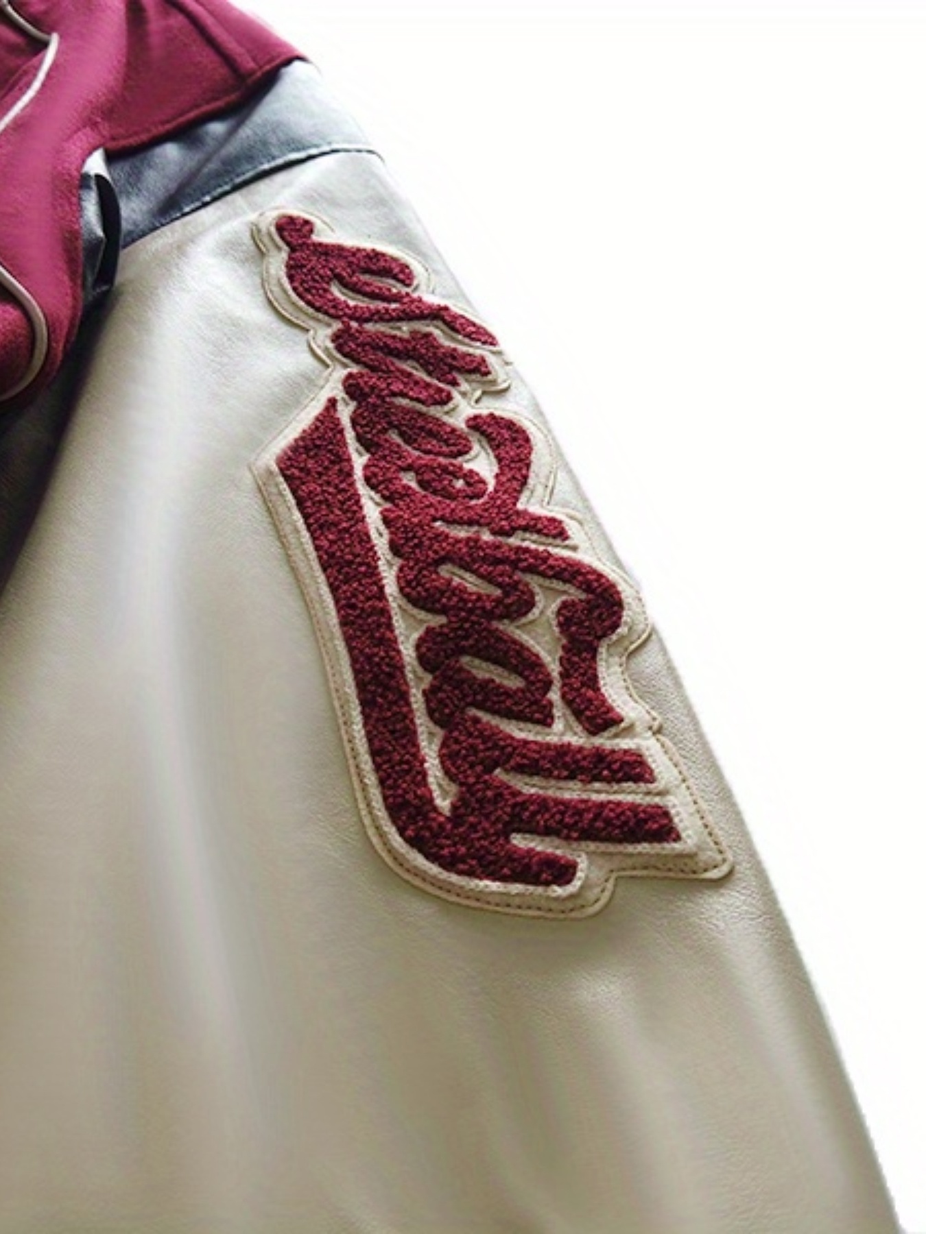 Loose Oversize Vintage Baseball Jacket With Embroidered Letters