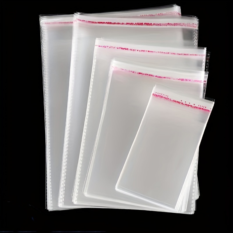 50 bolsas de celofán transparentes autoadhesivas de 12 x 16 pulgadas,  bolsas de plástico resellables perfectas para empaquetar ropa, camisetas