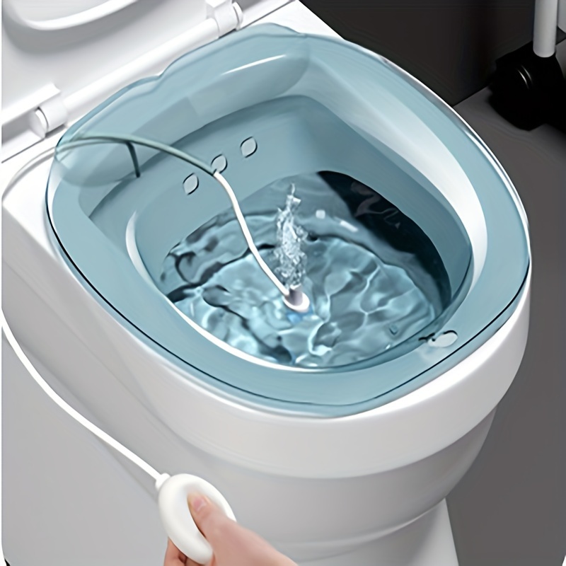 Bañera eléctrica de asiento – Cuenca plegable para cuidado posparto, tina  de baño para calmar y limpiar vagina y anal, hemorroides y tratamiento del