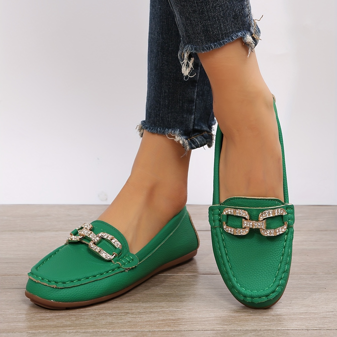 Women's Flat Loafers Casual Slip On Shoes With Pendant - Temu United Kingdom