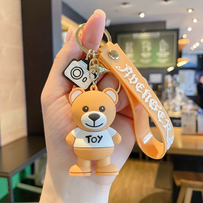 Cartoon Bear Charm Keychain