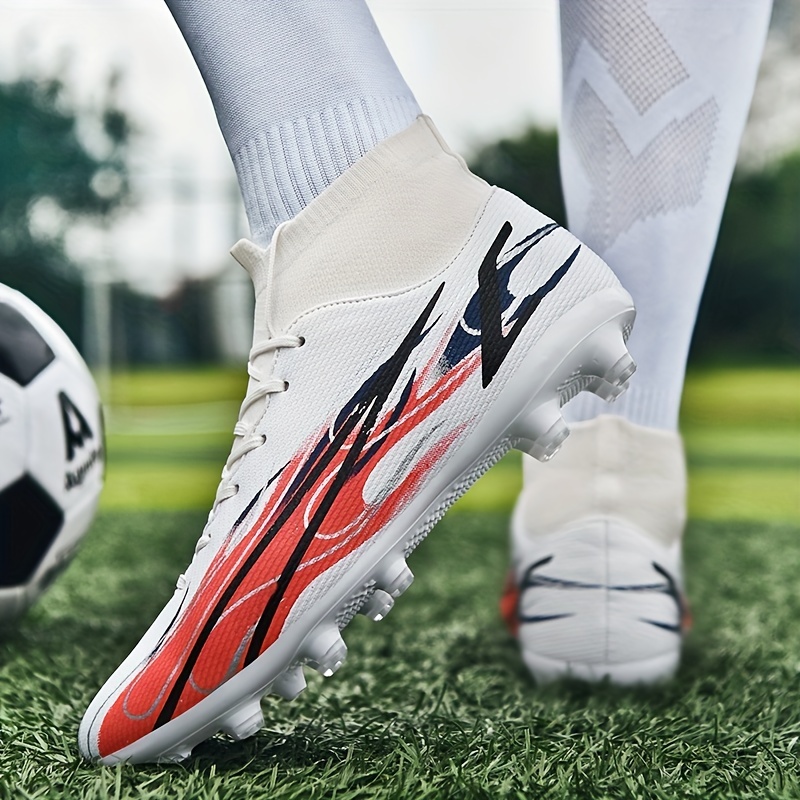 Tacos altos para hombre, botas de fútbol de tierra firme, zapatos  deportivos de fútbol profesionales para jóvenes, zapatos deportivos de  fútbol para