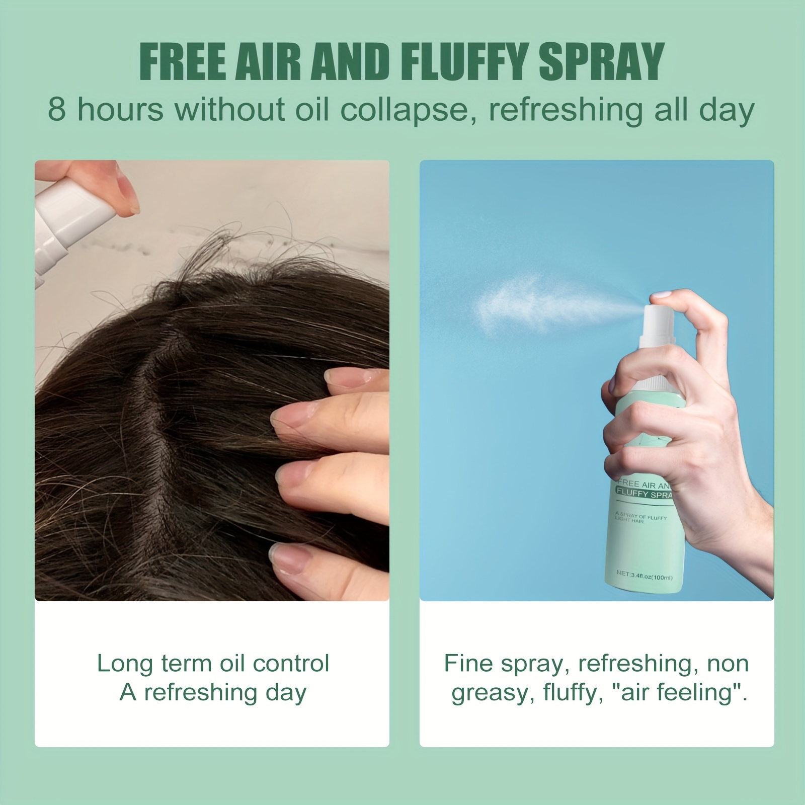 fluffy volumizing hair spray leave in dry hair spray oil control non greasy non sticky for all hair types 4