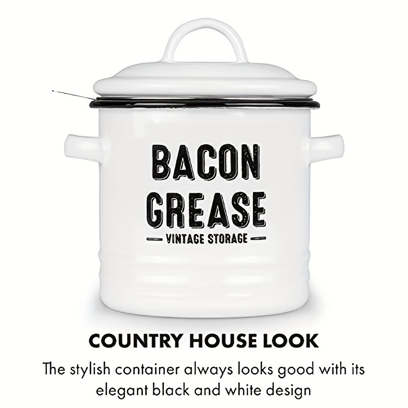 Bacon Grease Container Ceramic Butter Dish With Lid - Temu