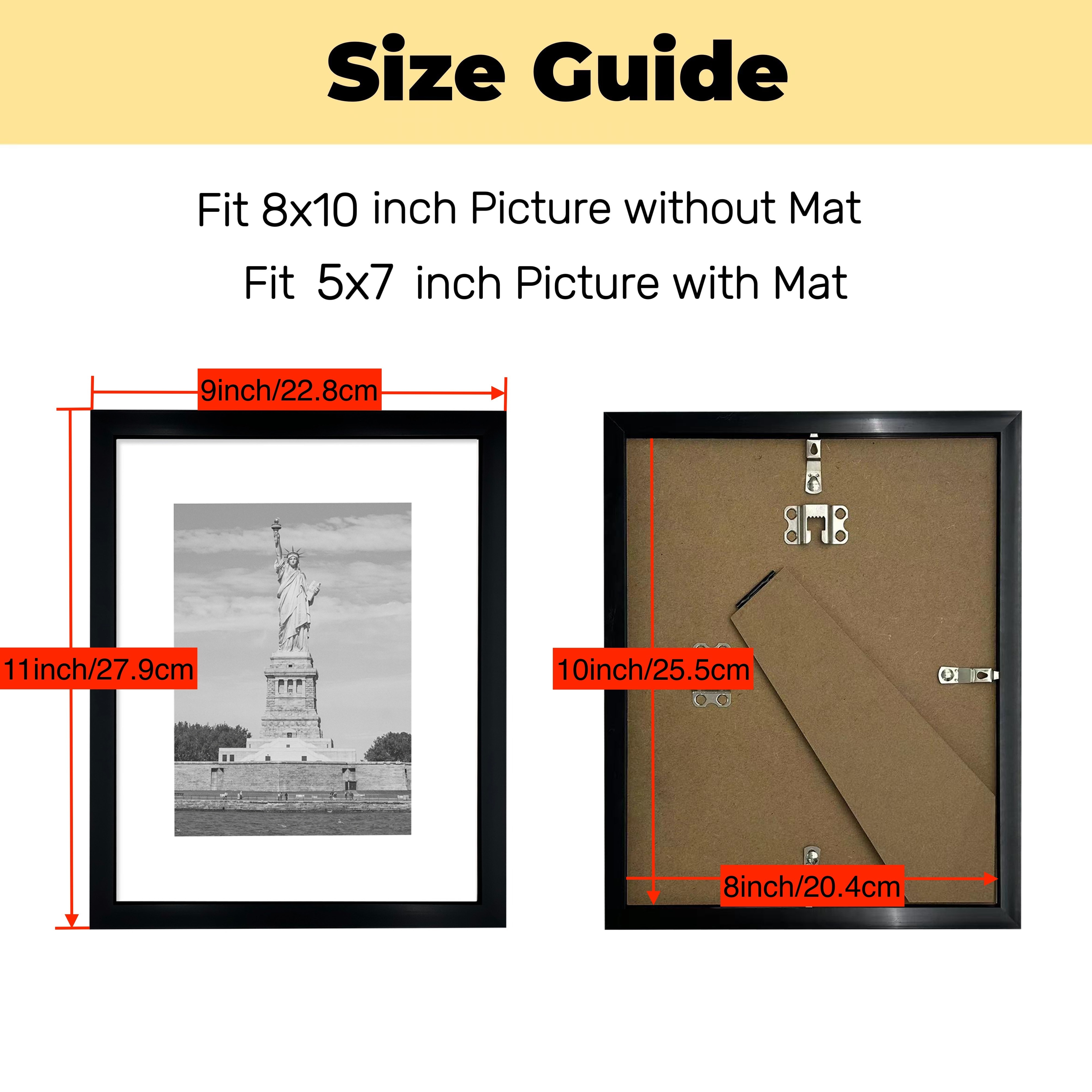 5x7 6x8 8x10 Photo Frame Picture With Mat Real Tempered - Temu