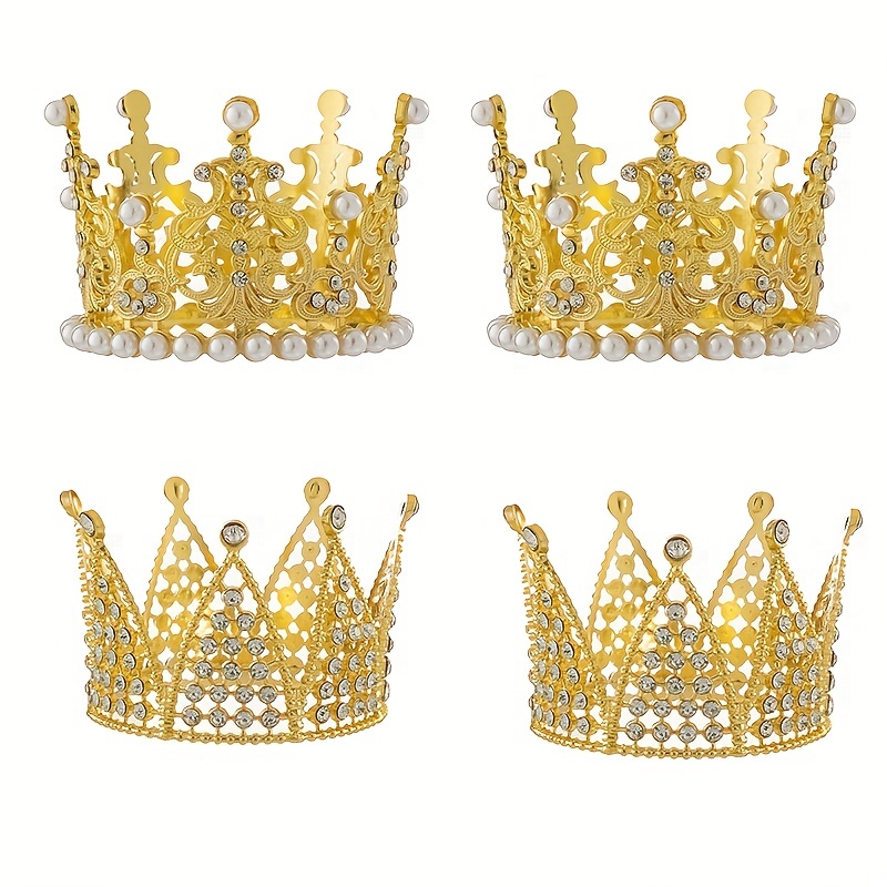 Corona pequeña de Metal para niños y niñas, Tiaras de graduación de  cumpleaños, perlas, joyería para el cabello, adornos para pasteles de bebé,  accesorios para la cabeza, venta al por mayor