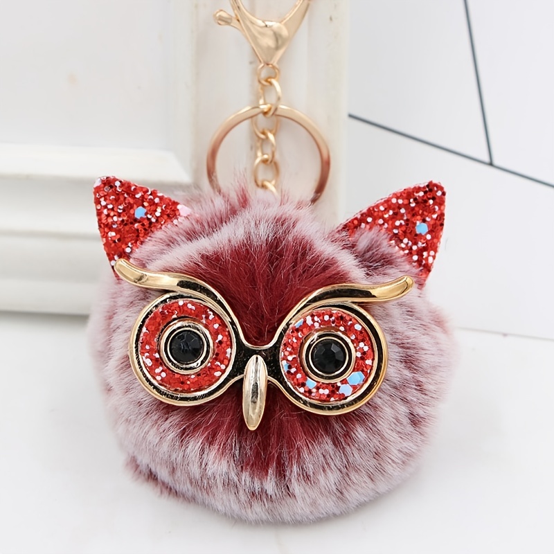 Owl & Pom Pom Decor Bag Charm