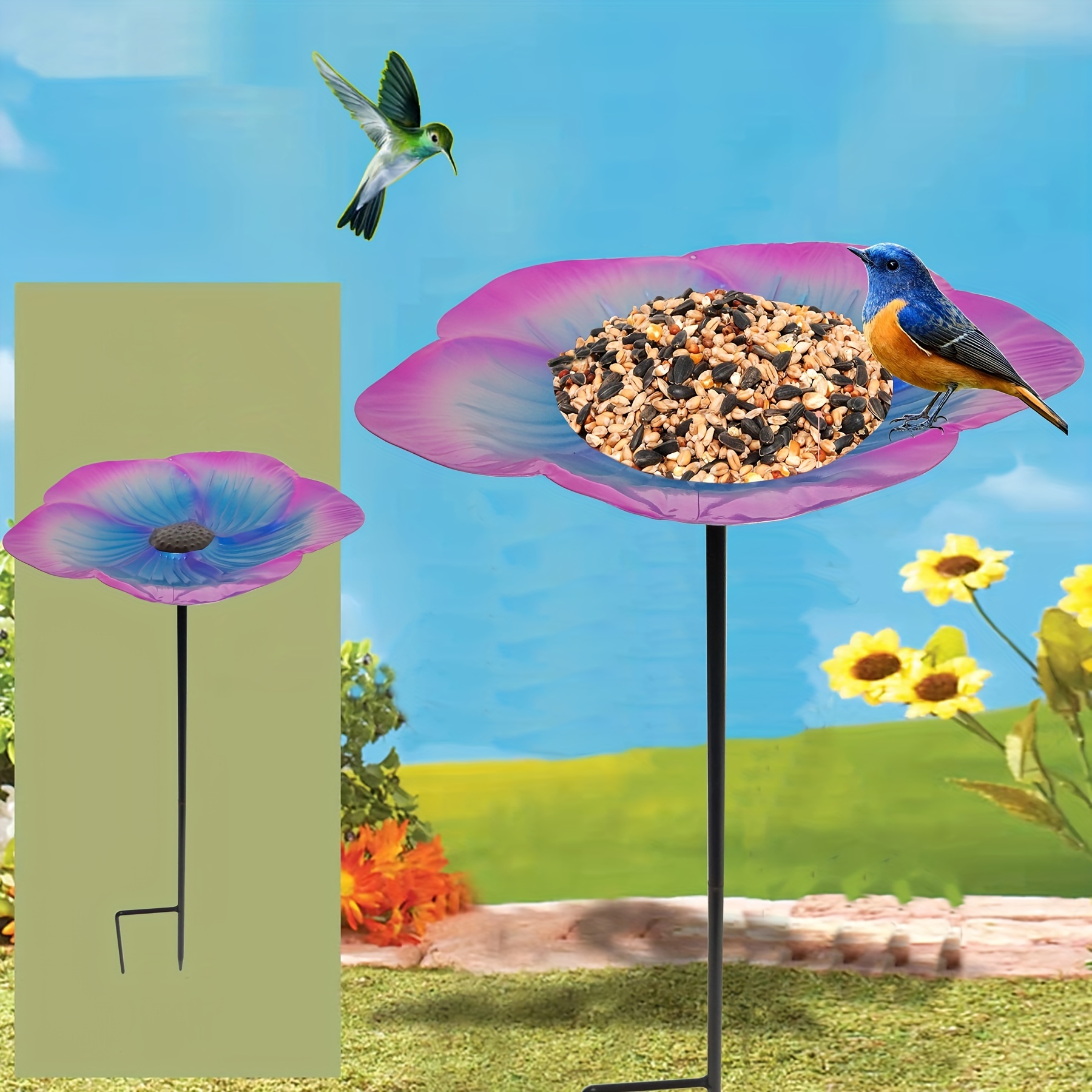 Mini mangeoire à oiseaux en métal à suspendre Rouge Attire les hirondelles  et autres oiseaux Boule de graisse Outil d'alimentation pour oiseaux  Décoration de jardin : : Terrasse et Jardin