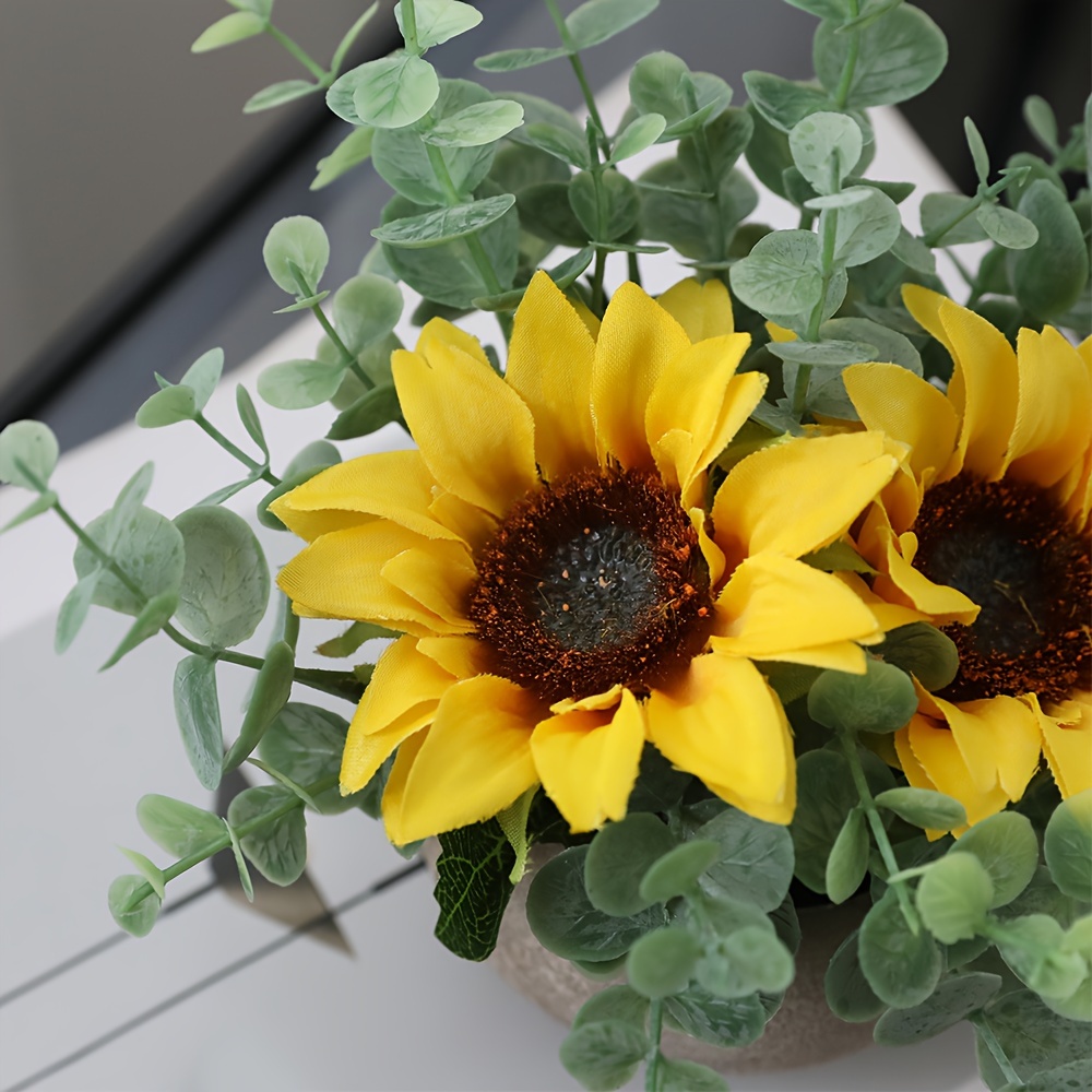 Events Potted Artificial Flowers Small Bundles In Pot Of - Temu