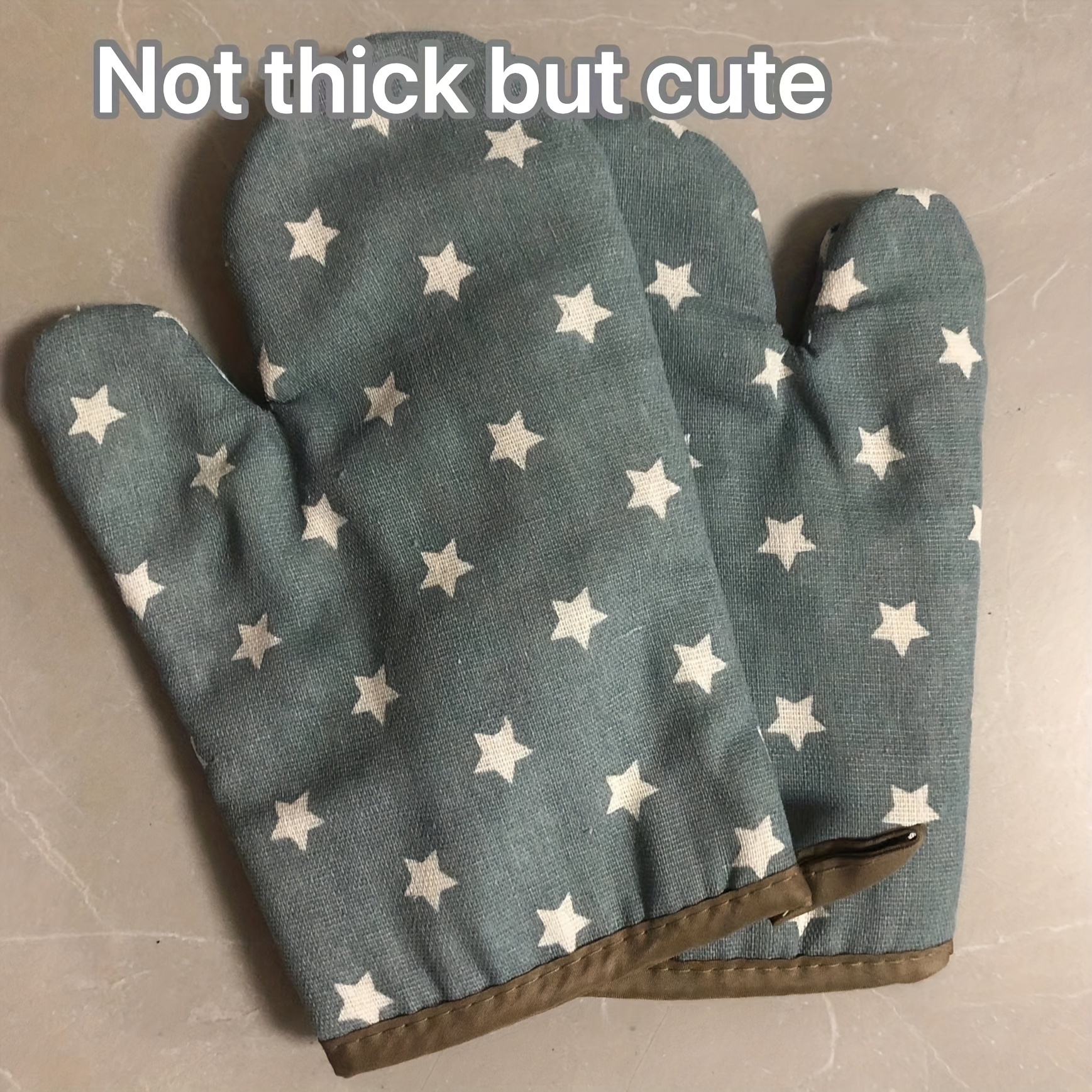 2Pcs Kids Oven Mitts Kitchen Heat Resistant Gloves Polyester