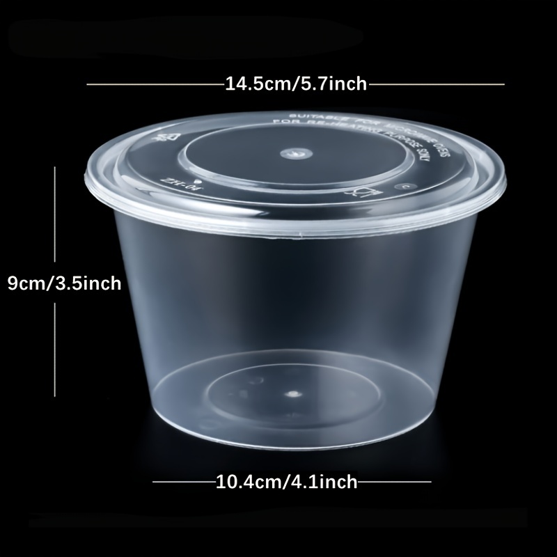 Disposable Plastic Bowls With Lids Clear Meal Prep Container - Temu