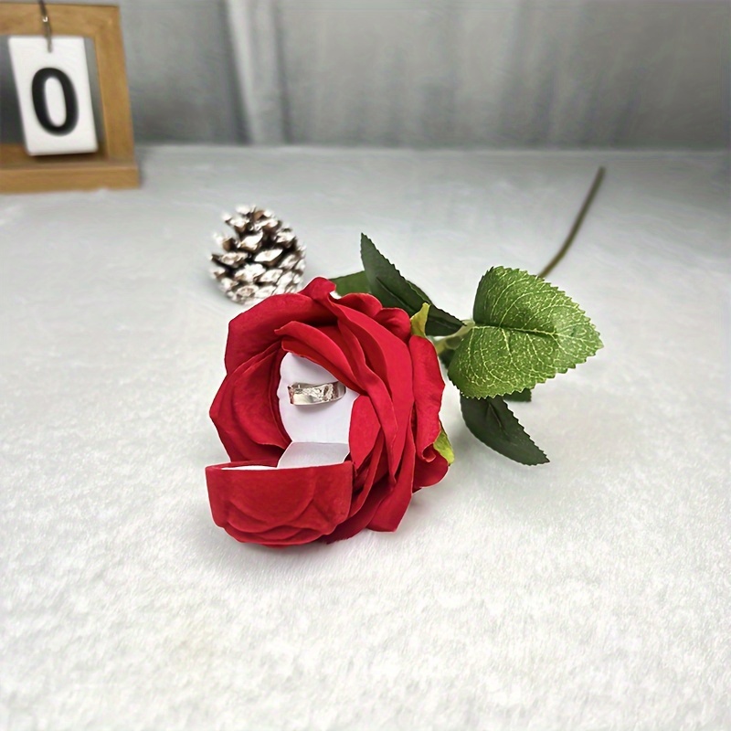 Preserved Real Rose Love Box Red Flowers Cute Things For - Temu